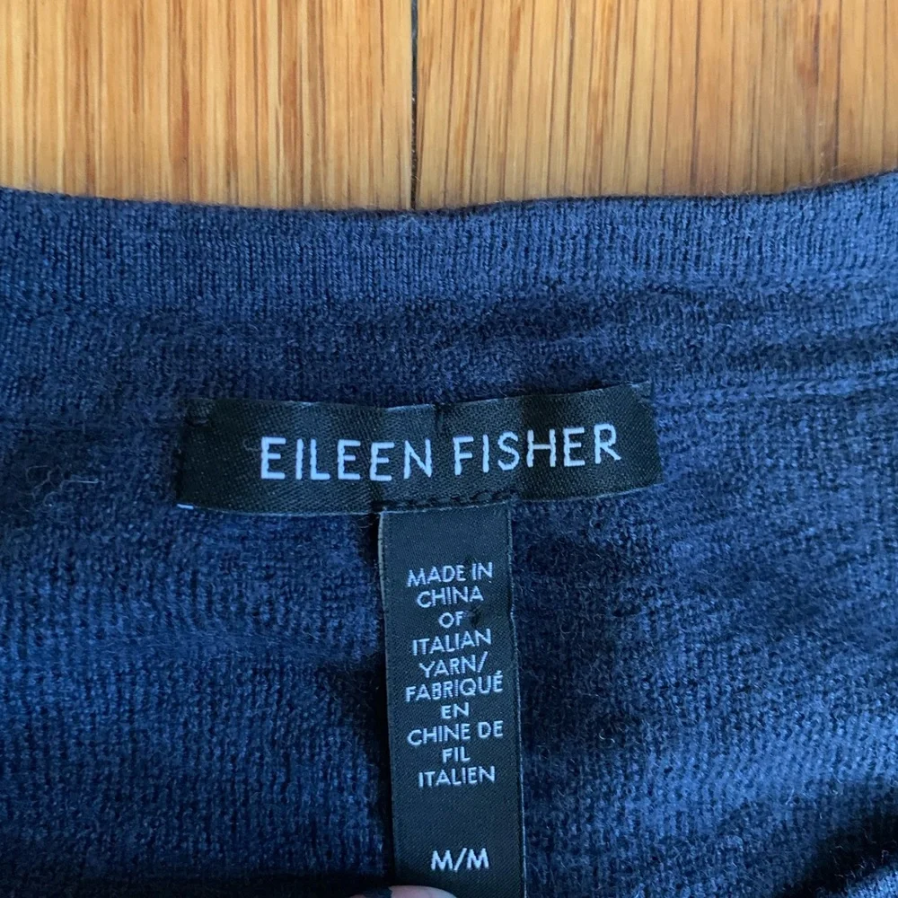 Eileen Fisher 100% superfine merino wool scoop neck sweater M EUC - Picture 8 of 12